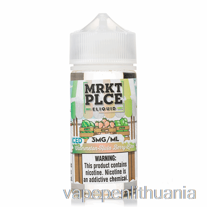 Ledinis Arbūzas Hula Uogų Laimas - Mrkt Plce - 100 Ml 0mg Vape Skystis